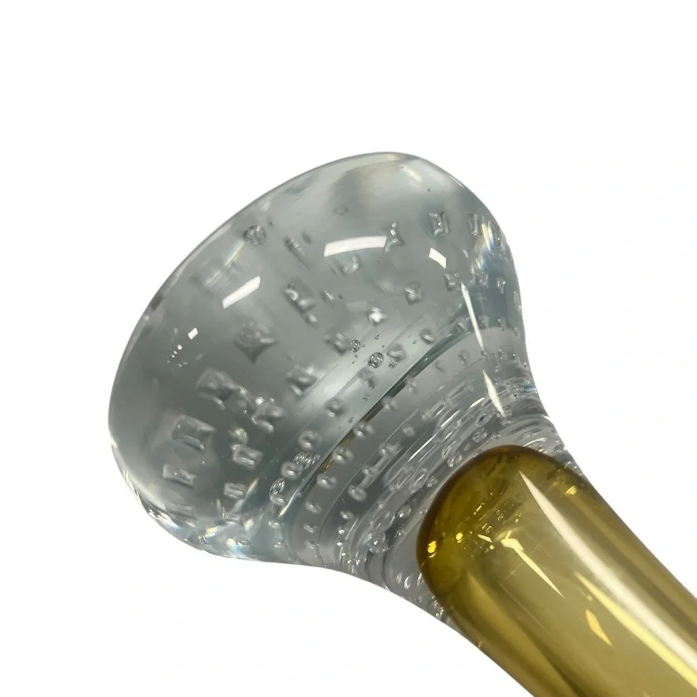 Aseda Sweden Footed Swung Glass Bud Vase Vintage Bullicante Controlled Bubble - Picture 4 of 6